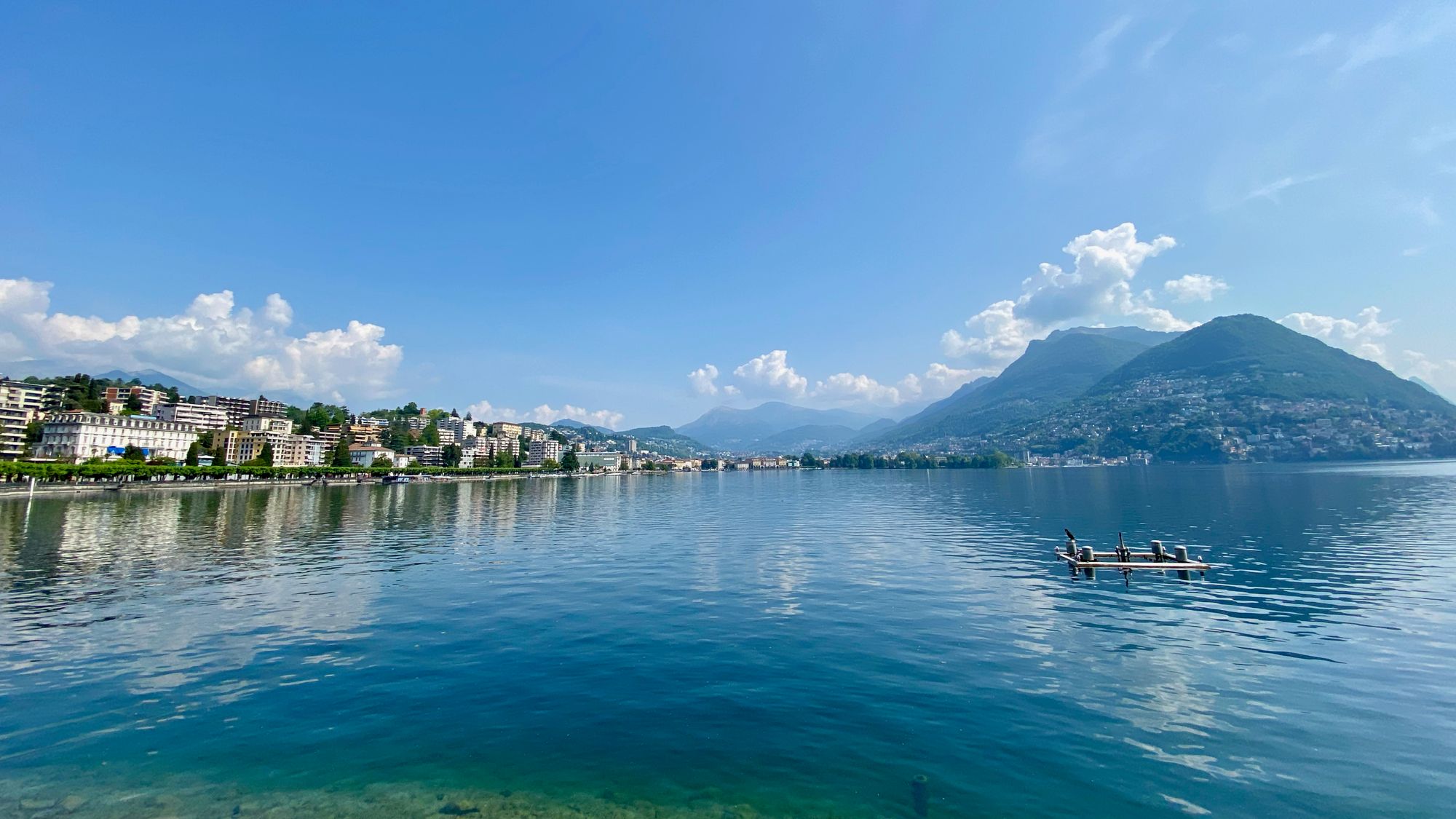 View of lake Lugano in Switzerland