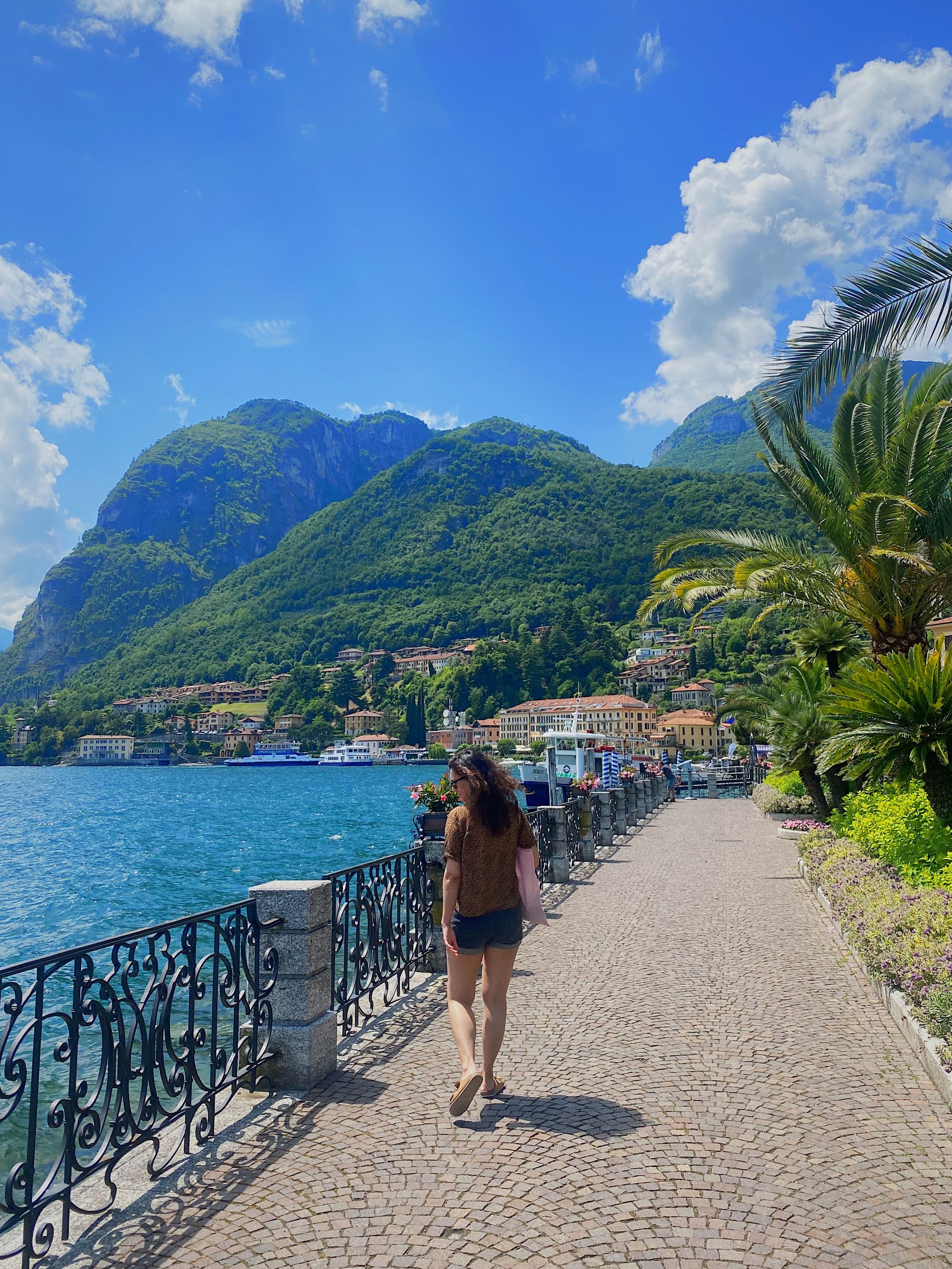 View of Lake Como promenade