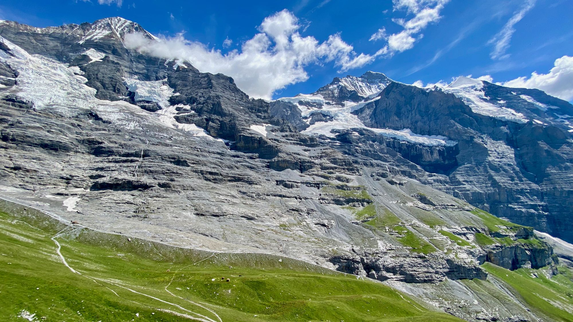 View over the swiss mountains