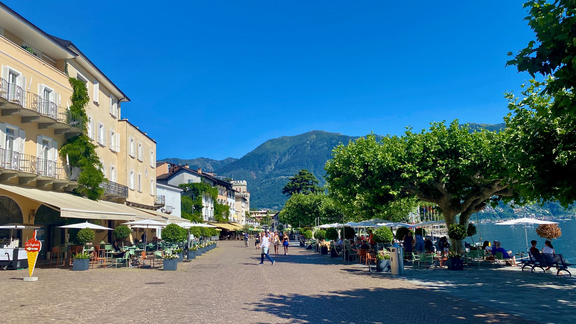 Ascona's promenade by Lake Maggiore