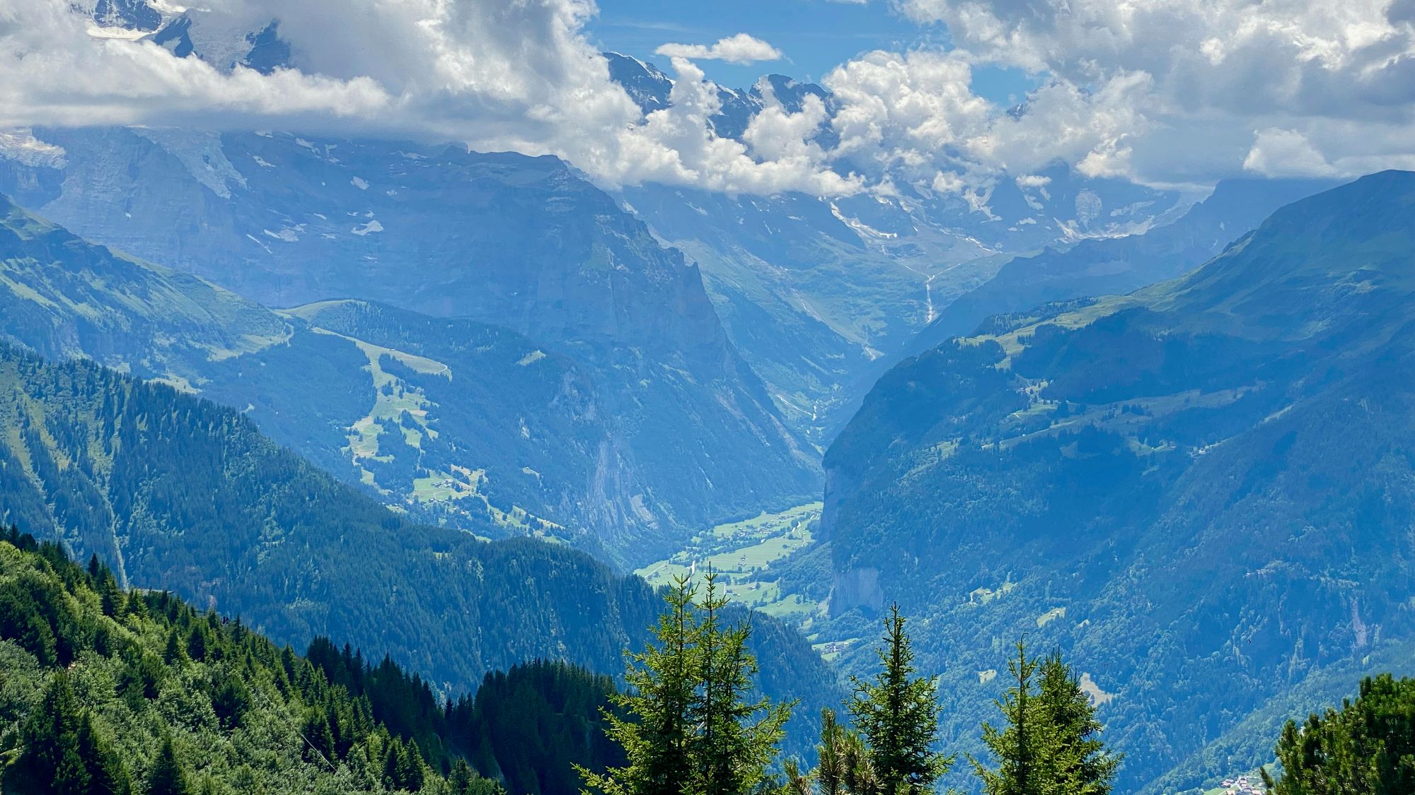 View over Lauterbrunnen valley from Schynige Platte