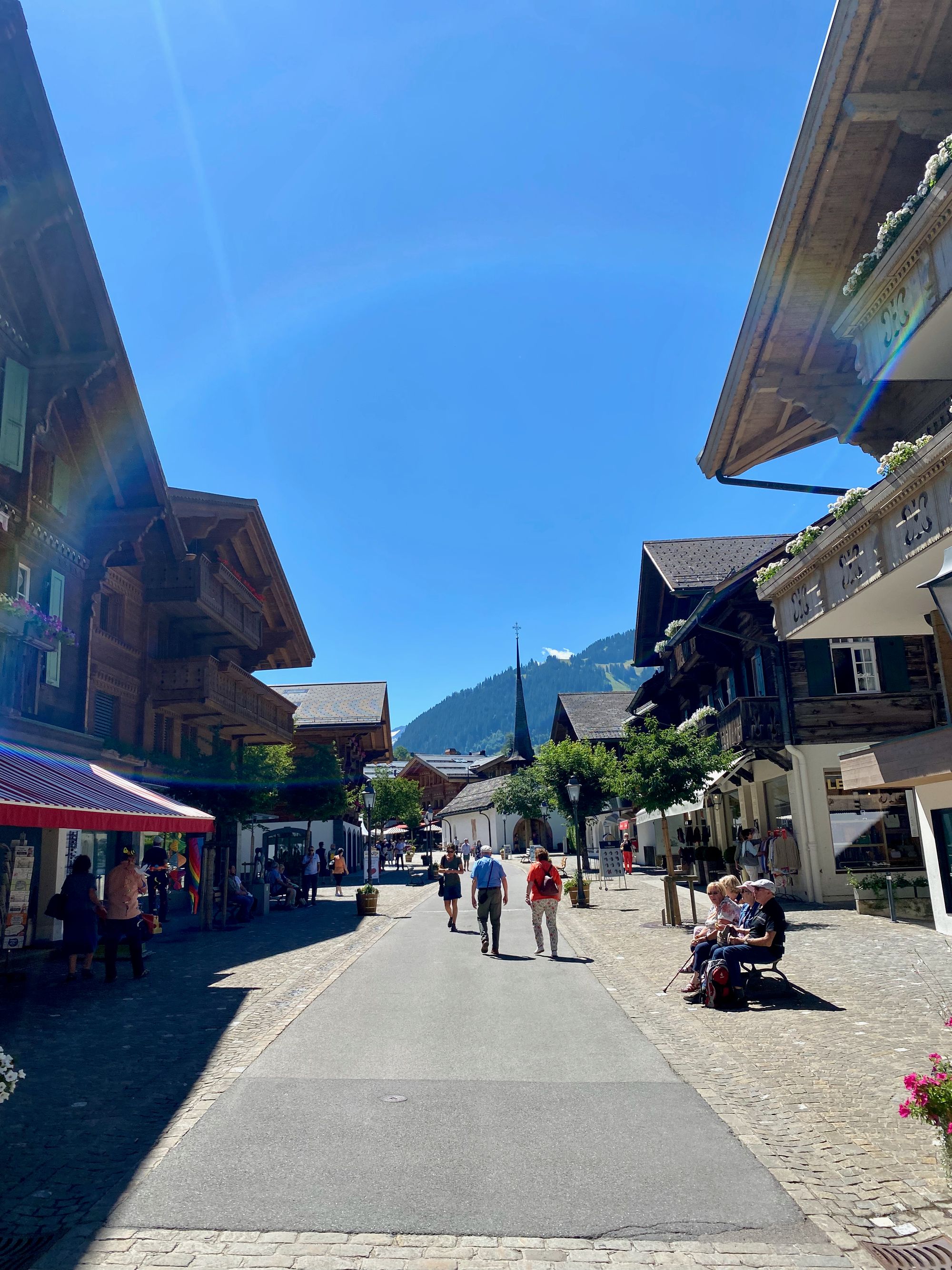 The main street of Gstaad old center