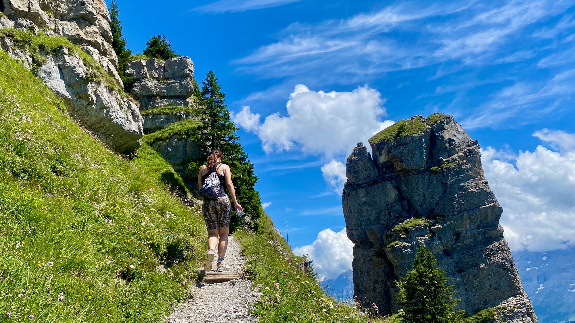 Silvia on the Schynige Platte panorama trail