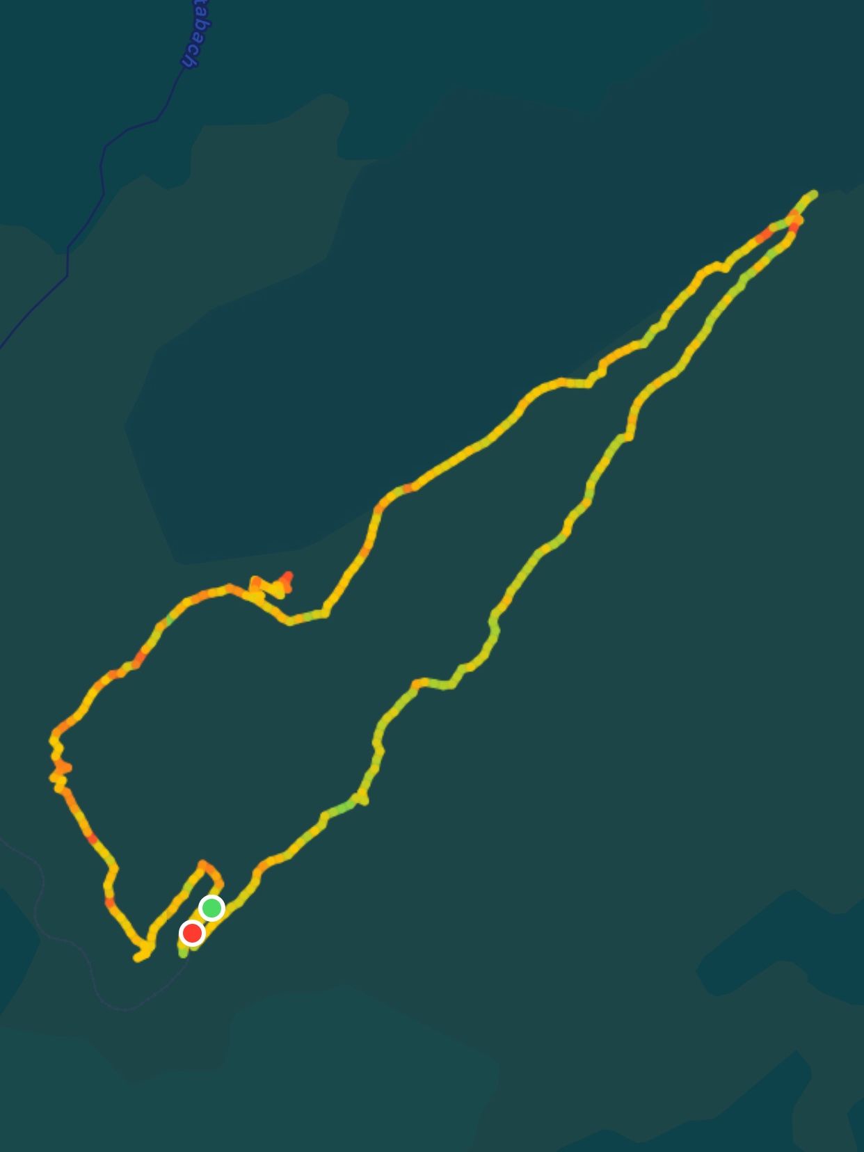 Map with our hike